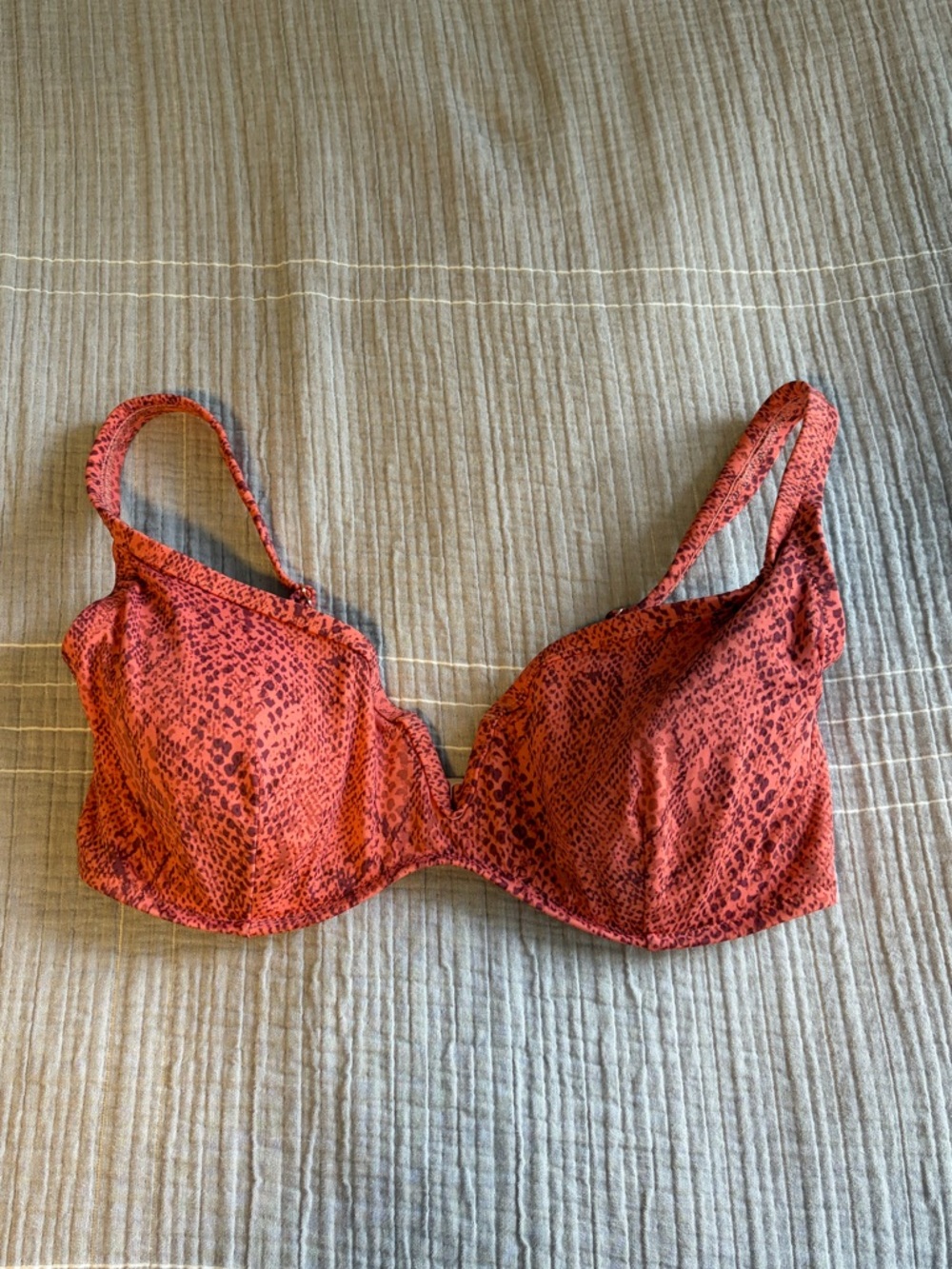 Shade & Shore Pink Snakeskin Print Swim Top